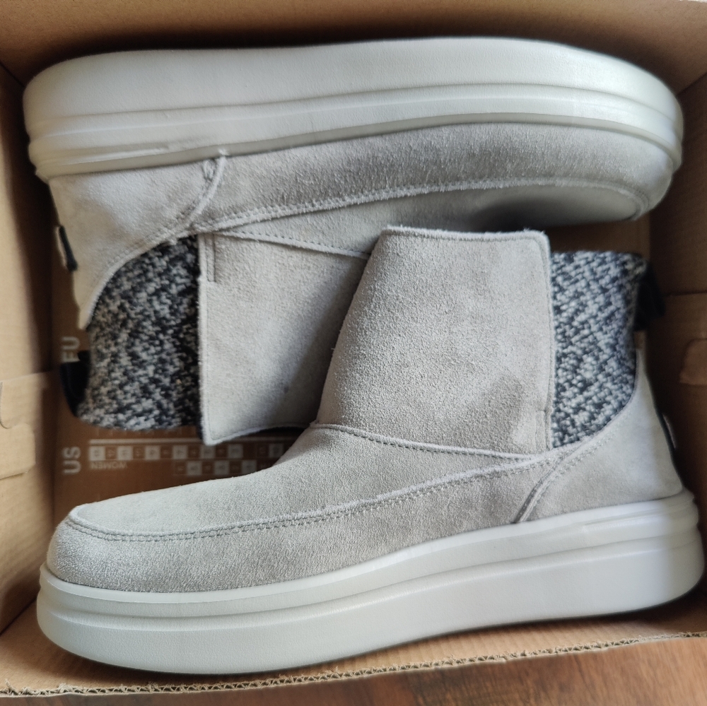 Hey Dude Mel Suede Boots - Lunar Rock
